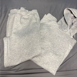 Light Gray Hoodie and Sweatpants Set